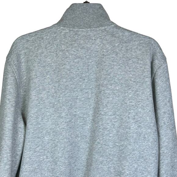 Nautica 1/4 Zip Pullover Men Size Large Gray Soft Mock Neck Athleisure Sweater - Picture 4 of 10